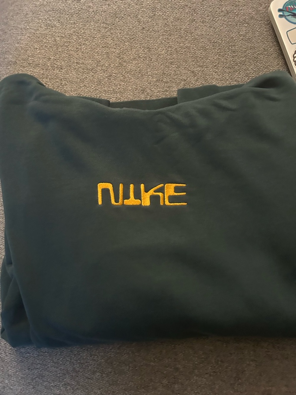 Nike Green SB Hoodie, Yellow Swoosh
